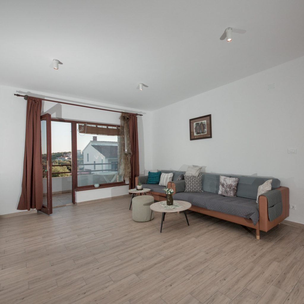 living room sofas and view to the north